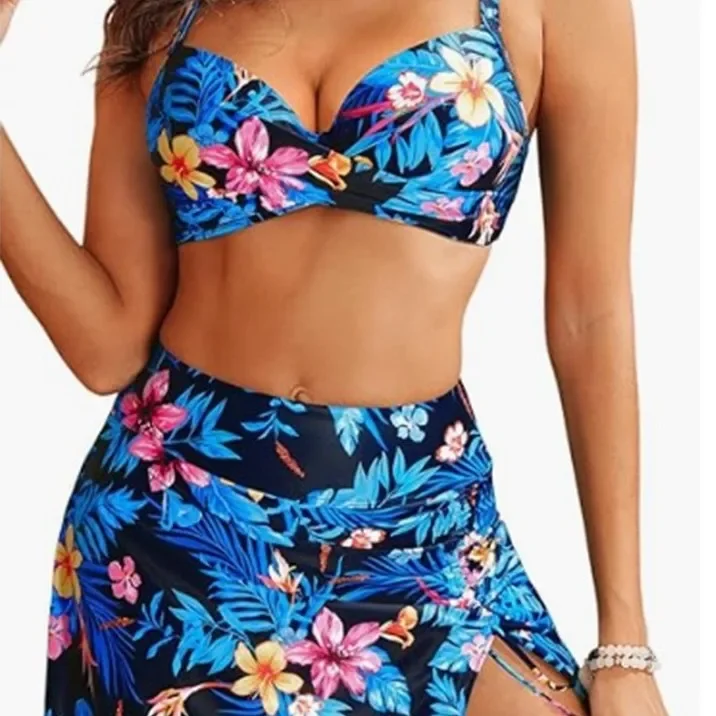 

Sexy Two-Piece Bikini Swimsuit Women's Skirt Style Cross-Border Fashionable Swimwear Trendy Female Bikini Set from Mainland Chin