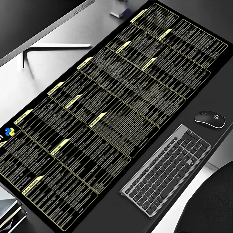Python Programing Mouse Pad Large for Pycharm Shortcuts Cheat Sheet Keyboard Mousepad Software Web AI Engineer Desk Mat Office