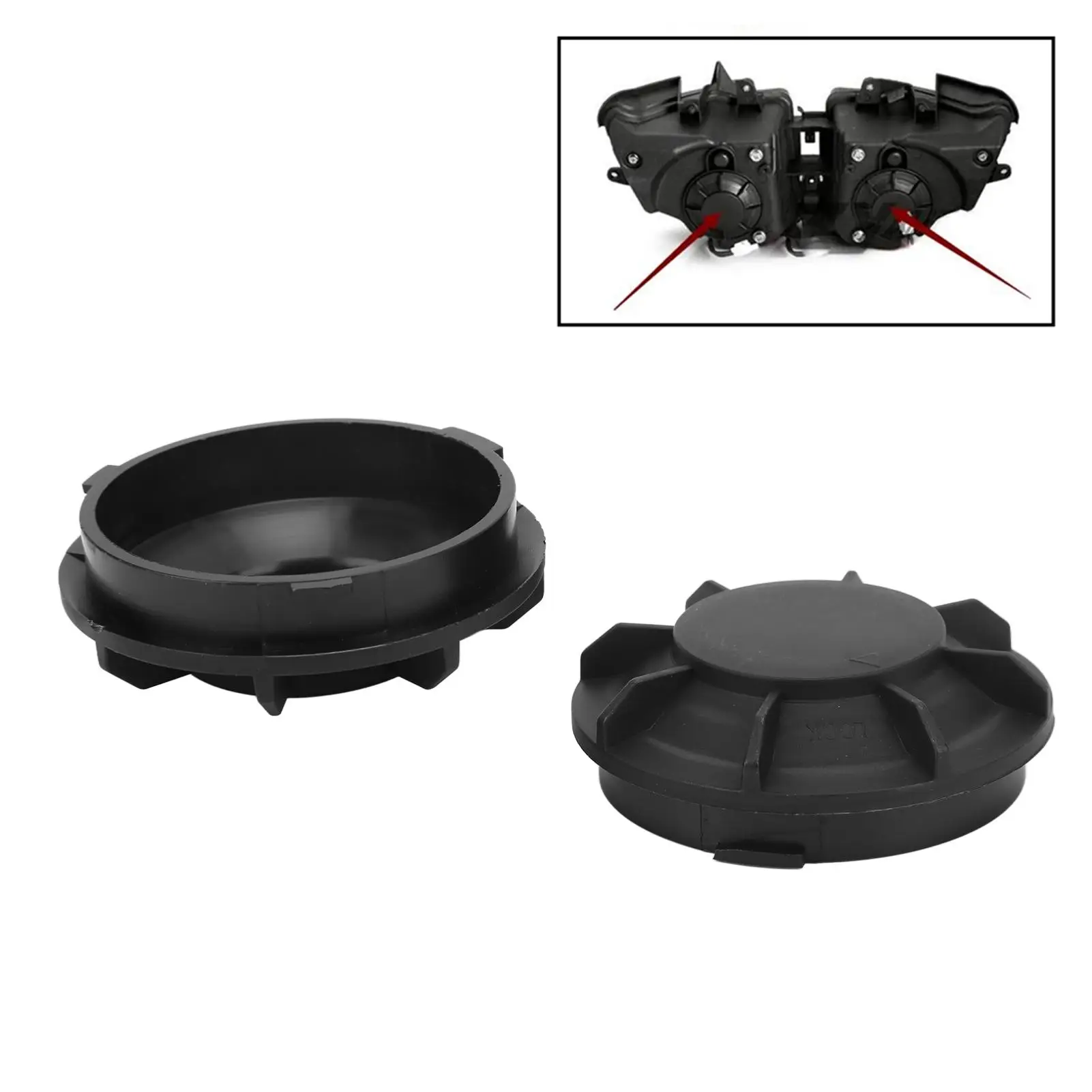 Motorcycle Headlight Rear Cover Headlamp Dust Cap Waterproof Replacement for YZF R1 2006‑2008