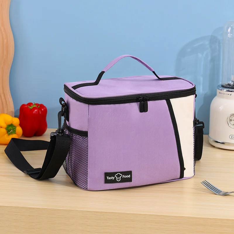 Borsa termica portatile isolata quadrata per pranzo portavivande da lavoro per donna di grande capacità Bento Cooler Bags Picnic Fresh Container