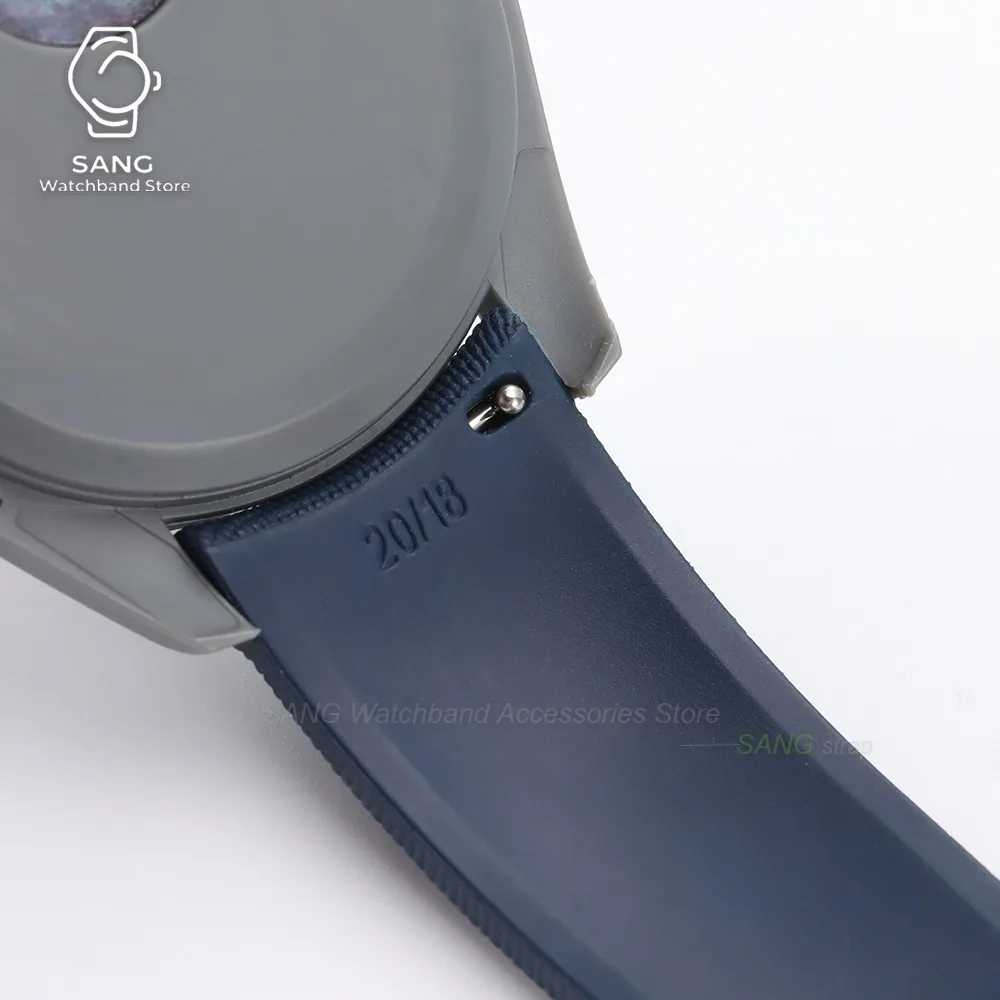 20mm 21mm 22mm Schnellverschluss Uhrenarmband mit gebogenem Ende, neues weiches FKM Fluorkautschuk Uhrenarmband, Herren Armband, universelles Sportarmband – Detail 9