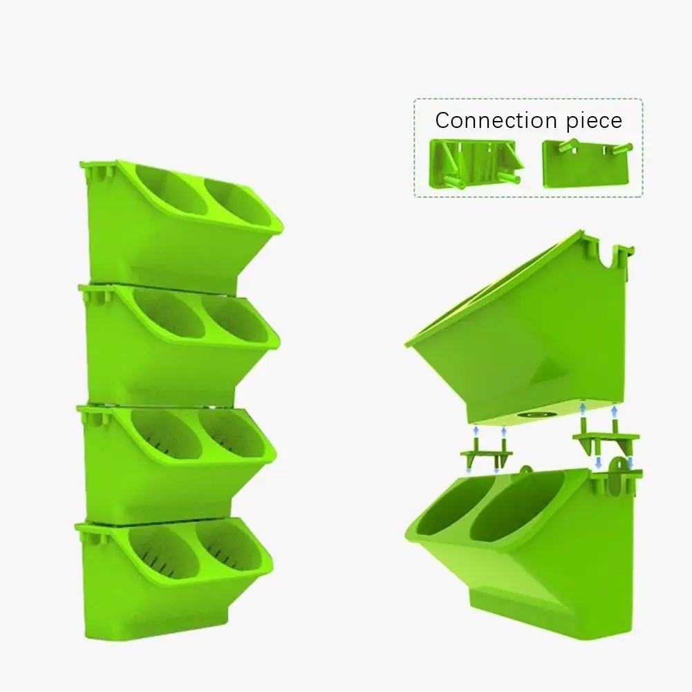 Imagem -06 - Caixa de Planta de Parede de Planta de Interior Pote Verde Tridimensional Pendurado Vertical Varanda Parede Varanda A4g7