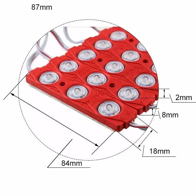 wholesale 2835 Injection LED Module 3LED Lens 160 Degree,12V 1.5W Advertising Light LED Modules