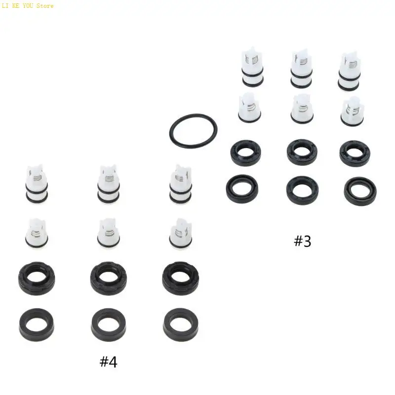 W3JE Household High Pressure Car Washer Seal Oil Check Valves Portable Water Repair Parts Kits Cleaning Machine Accessory
