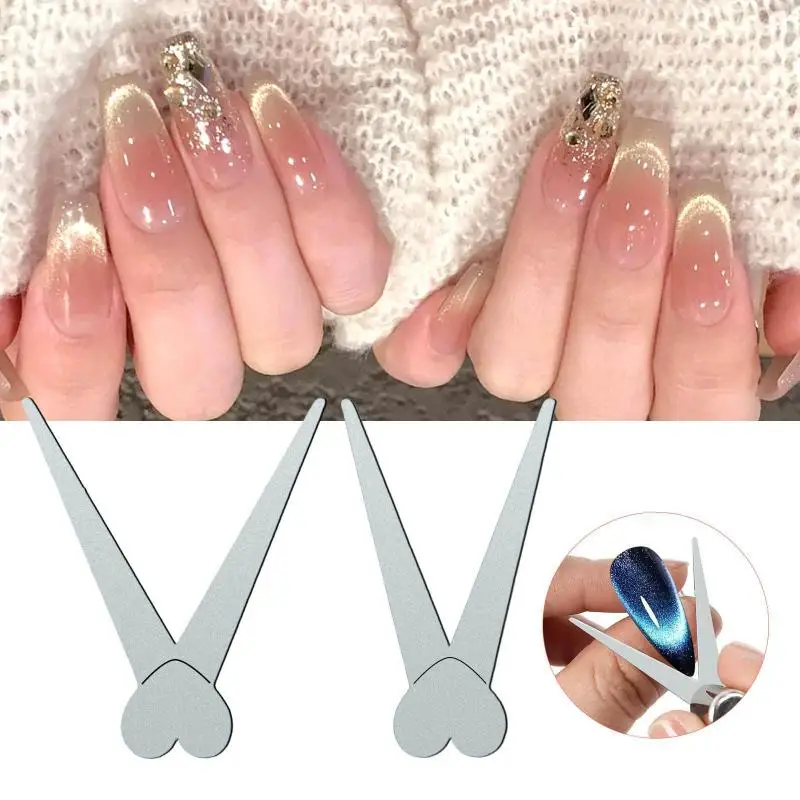 1PC V Shaped French Cat Eye Magnet Professional Nail Salon Magnetic Tool Supplies Salon-Quality French Tip Design Kit