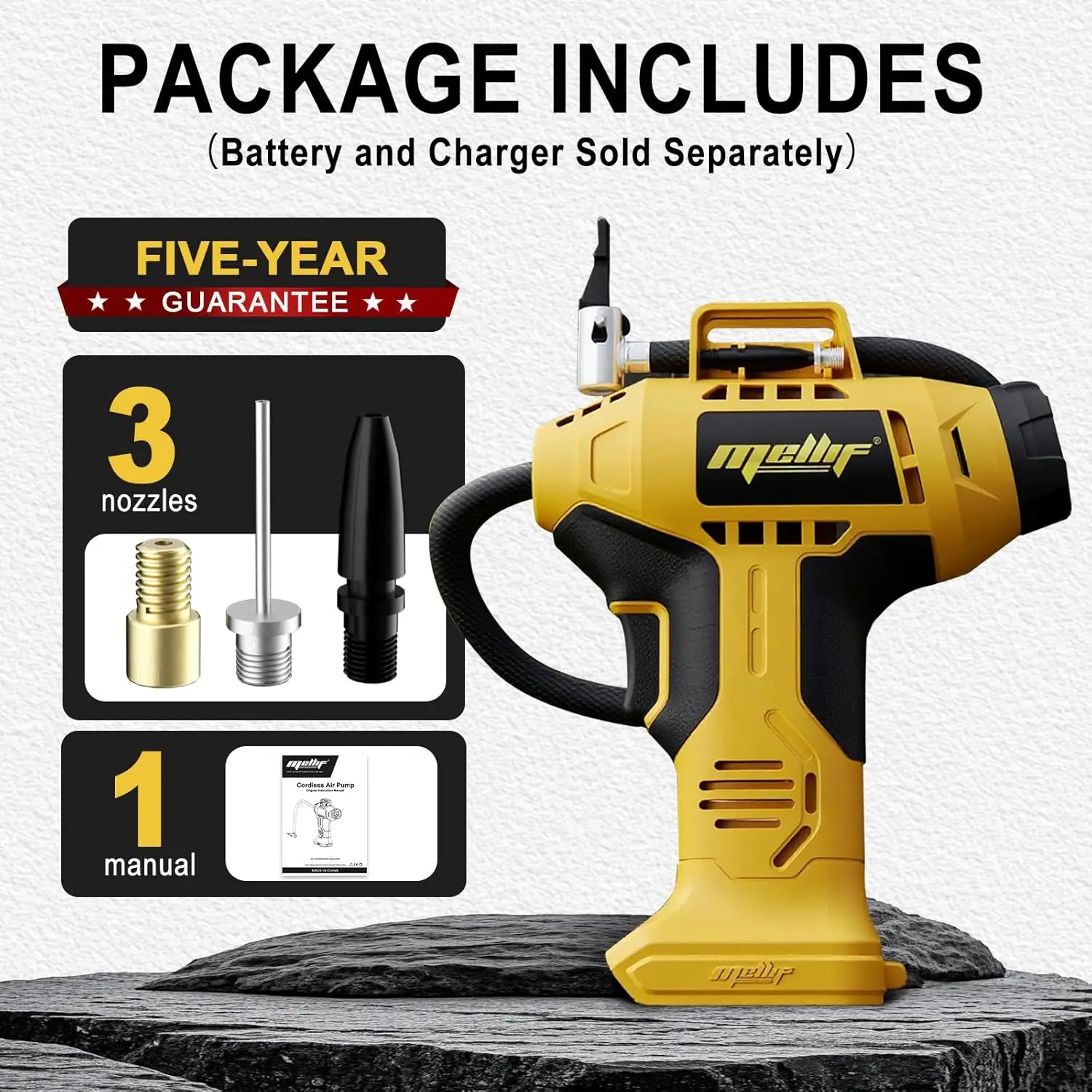 160 PSI Tire Inflator Compatible with Dewalt 20V MAX Battery(Tool Only)Cordless Air Pump for Cars Motorcycles Bikes Sport Balls