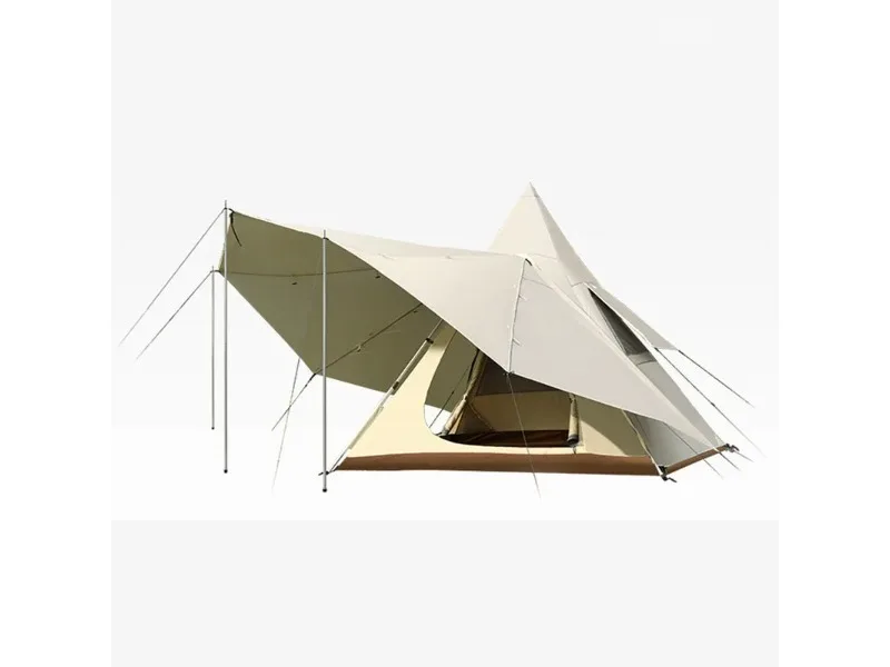 

Fully automatic quick-opening pyramid tent, outdoor thickened explosion-proof rain double-layer tent, pointed Indian tents