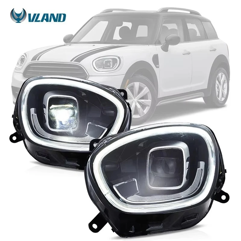 Full LED Front Head Lamp Assembly Fit Mini Cooper Countryman F60 2nd Gen 2017-2023 Factory Original Models Only.IP67 Waterproof