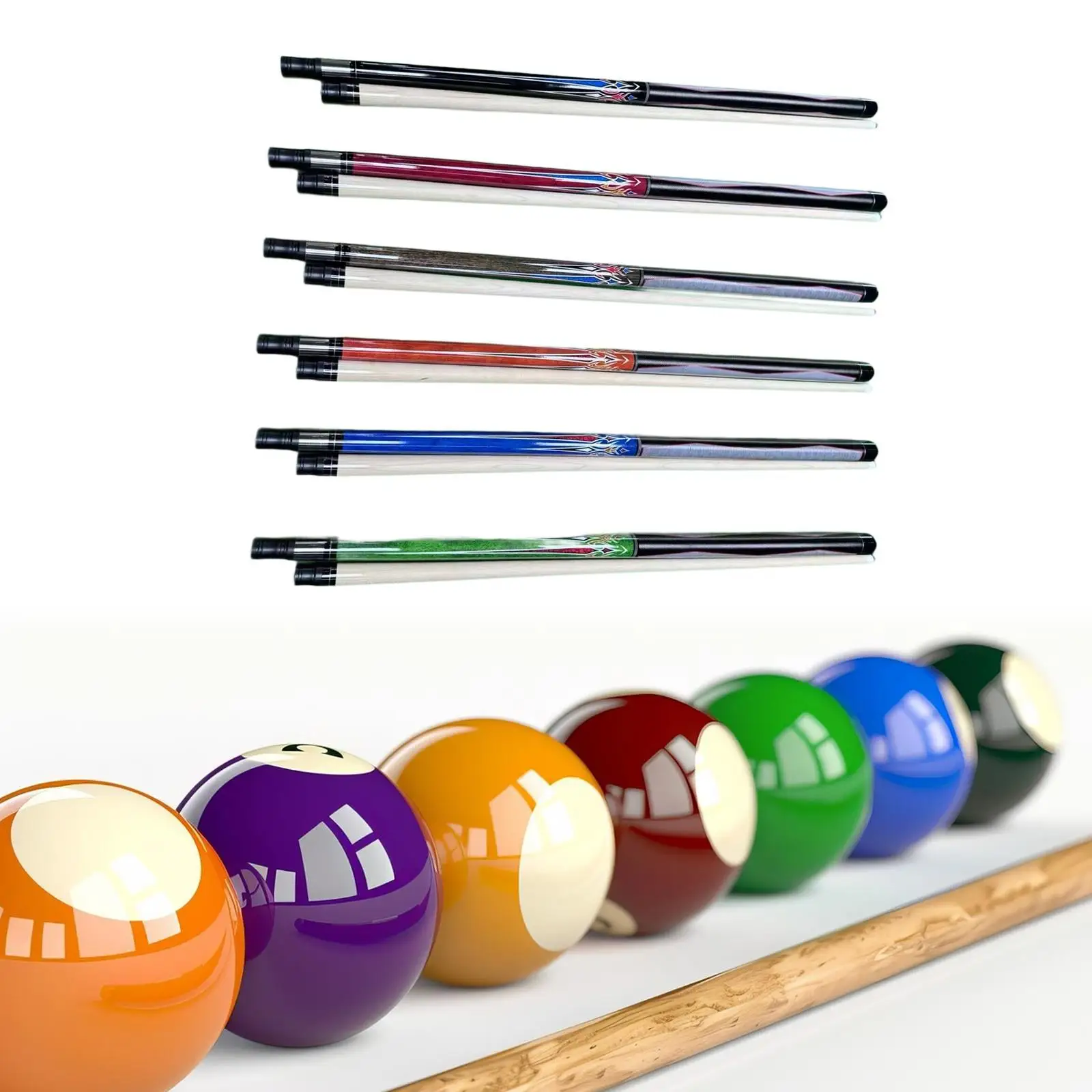 Pool Cue Stick Portable Segmented Nine Ball Pool Cue Billiard Cue Stick for Billiard Players Men Women Adults Starters Pool Game