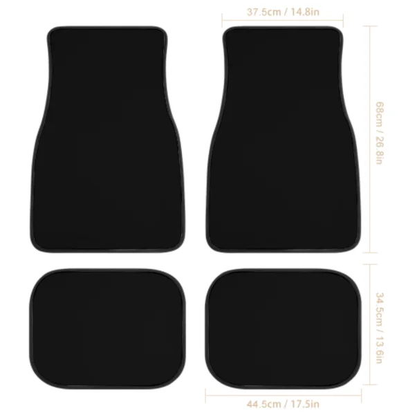 Crow Illustration Pattern Front And Back Car Mats 045109