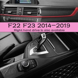 Suitable for F22 F23 Interior Stickers, Modified with Carbon Fiber for Central Control Gear Shift from BMW 2 Series 2014-2019