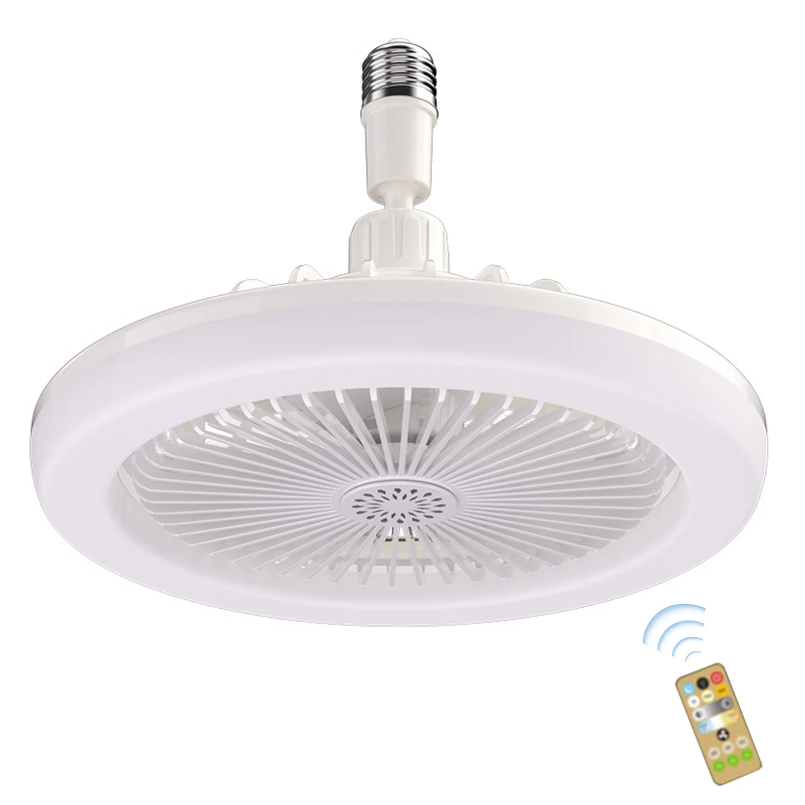 Aromatherapy Fan Lamp Universal E27 Light Holder Aroma Fan Ceiling Light Mute Stepless Dimming Timing 3-gear Wind for Home Study
