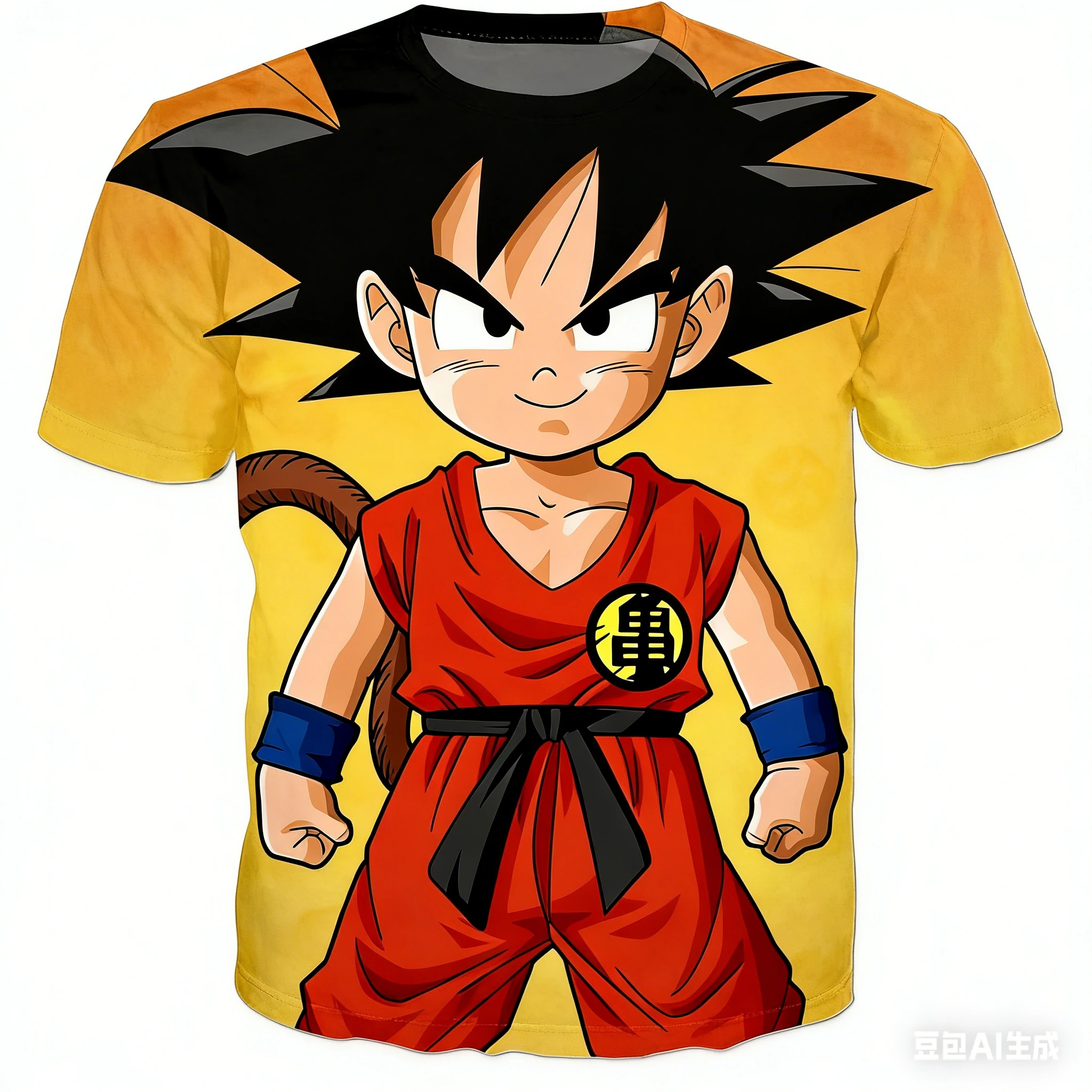 Japanese Anime Dragon Ball Z 3d Printed Cute Young Kid Goku Yellow Dragon Ball T-Shirt Fashion Kids Adults Cosplay Tops Clothing