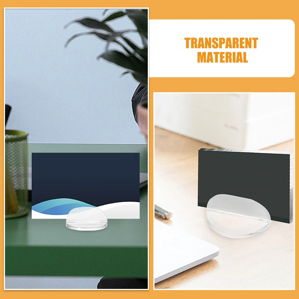 

100pcs Transparent Table Game Card Holders Round Base Stable Stand For Board Games Wedding Place Cards Desk Memo Clips