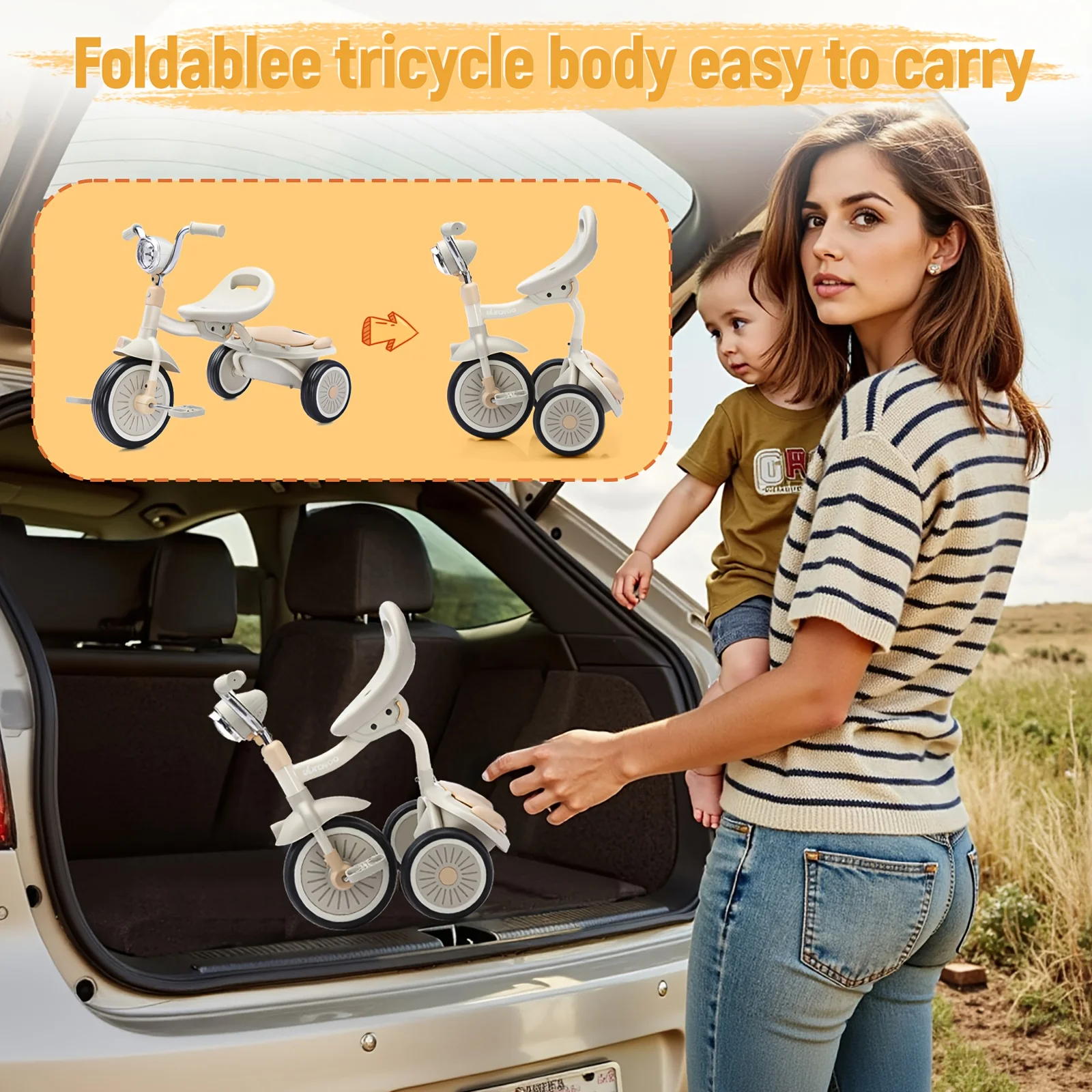4-in-1 Kids Tricycle – 3-Wheel Baby Bicycle Toy for 1-5 Year Old Toddlers, Balance Bike Mode, Ideal Gift for Boys & Girls view 5