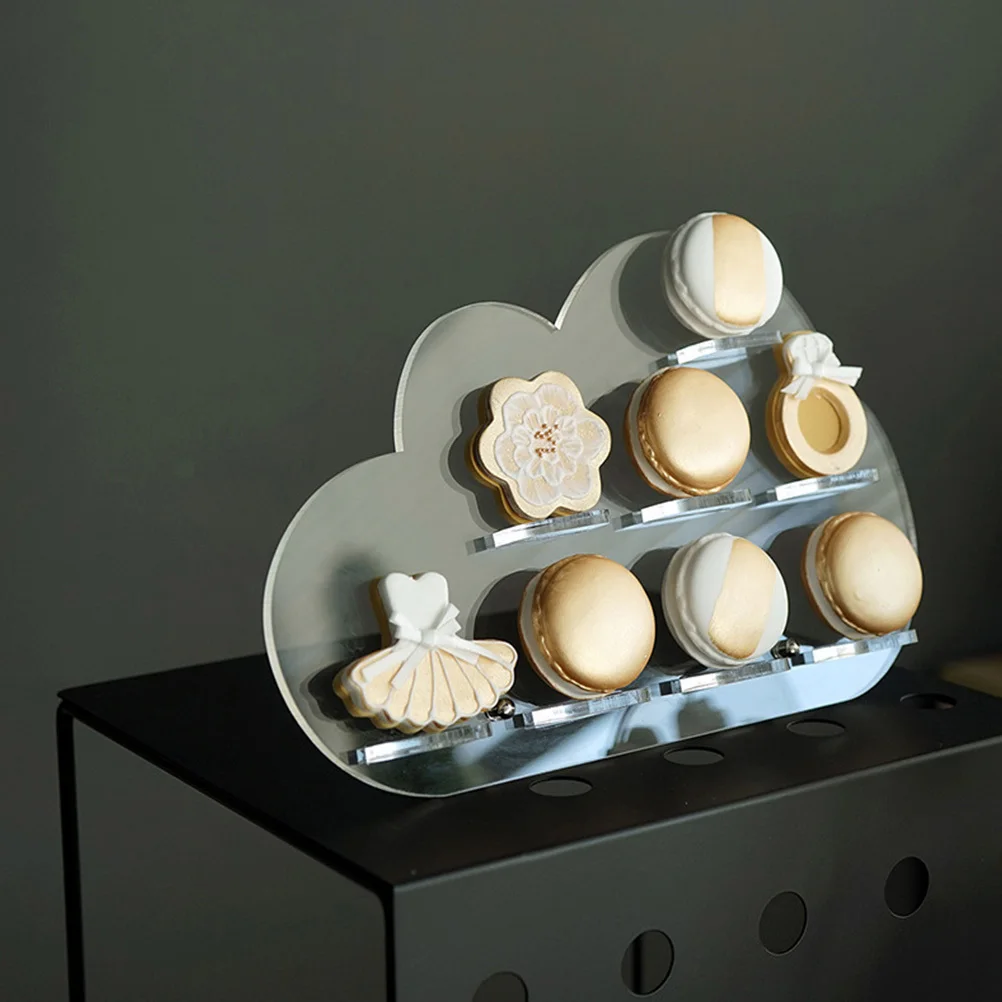 

2Pcs Decorative Cupcake Stand Compact Acrylic Cake Display Rack for Kitchen Balcony Garden Party Dessert Setup