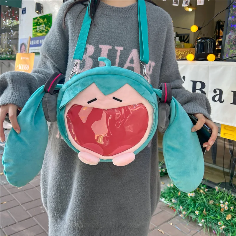 Kawaii Japanese Cartoon Girls Messenger Bag Cute Harajuku Aesthetic Schoolbags Preppy Sweet Daily commuting package For Kids