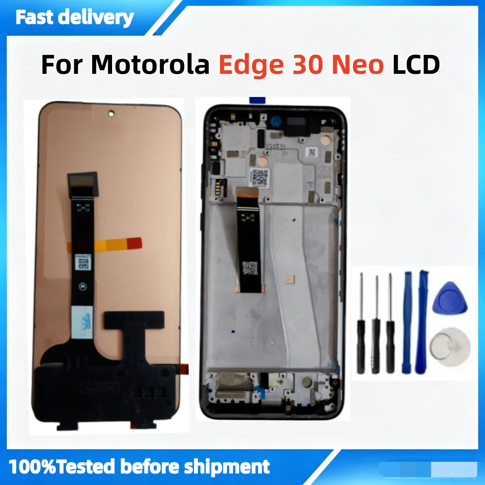 OLED / TFT For Motorola Edge 30 Neo Display Touch Screen Digiziter Assembly For Moto Edge 30 Neo XT2245-1 LCD Replacement Parts