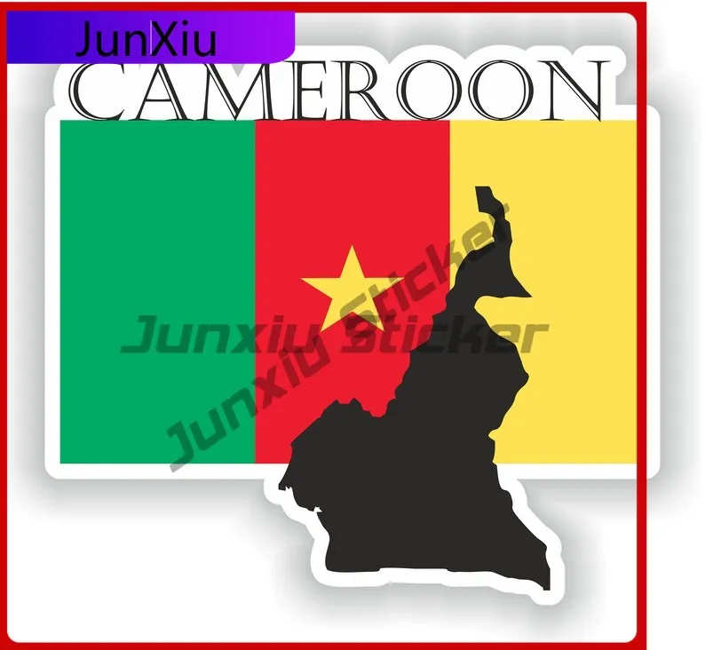 

Cameroon Flag Map Contour Emblem Decals Front Bumper Sticker Funny Car Decoration Stickers Accessories Funny Refit Decoration