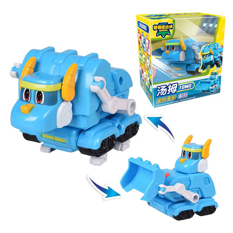 Newest Min Gogo Dino ABS Deformation Car/Airplane Action Figures REX/PING/VIKI/TOMO Transformation Dinosaur toys for Kids Gift