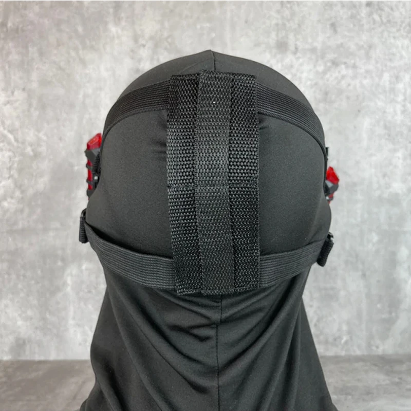 CyberPunk Black Handmade DIY Skull With Light   Masks Music Festival And Rock Scene Props Fit Forhalloween And Party Cosplay