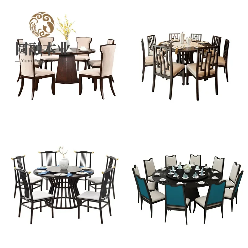 New Chinese style solid wood tables and chairs, Zen inspired modern tea house and club furniture