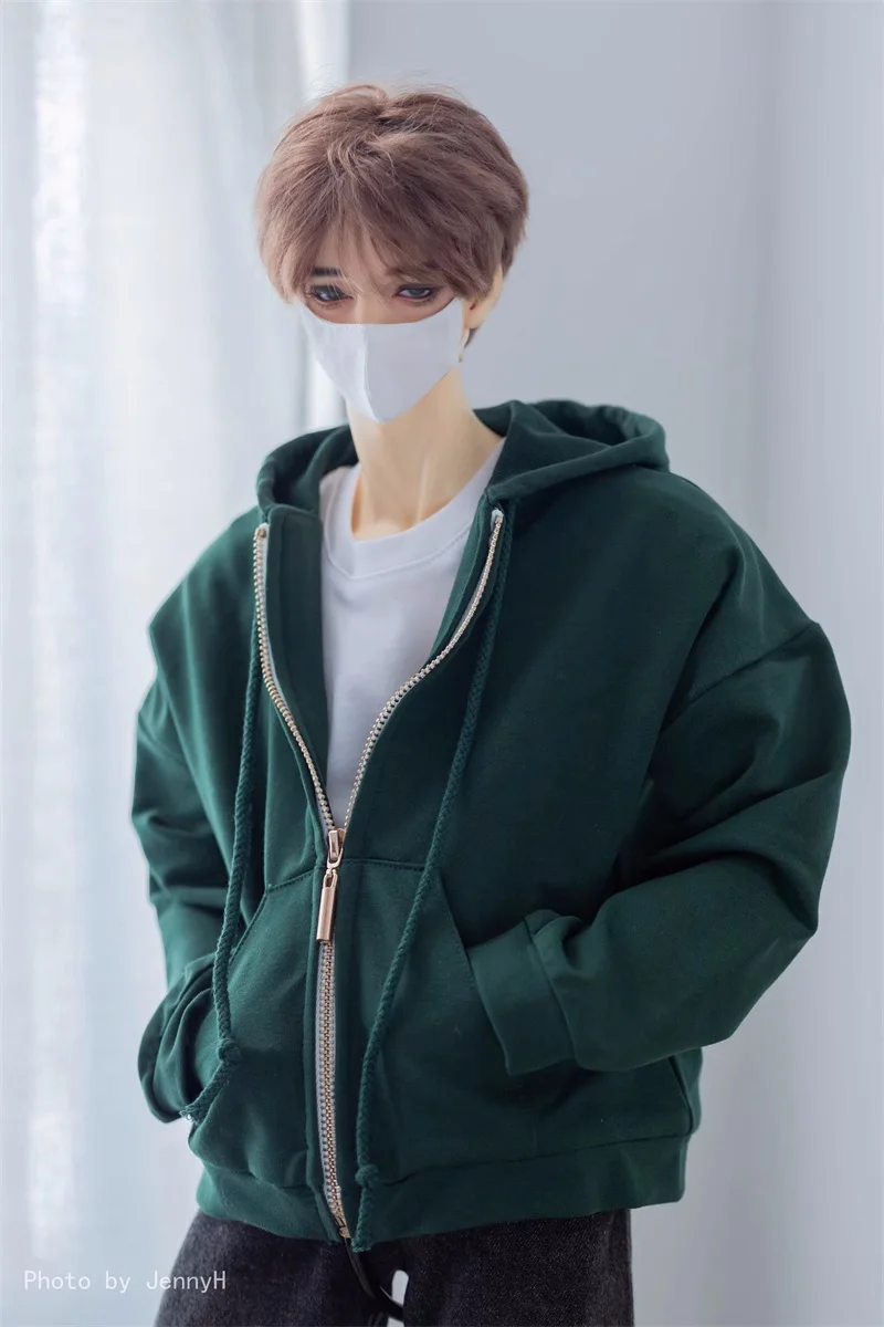 

Одежда для кукол BJD, игрушки ID75 1/4, красивая повседневная толстовка с капюшоном, базовое пальто, разноцветные, серые, черные подарки, повседневные аксессуары для кукол для мальчиков и девочек