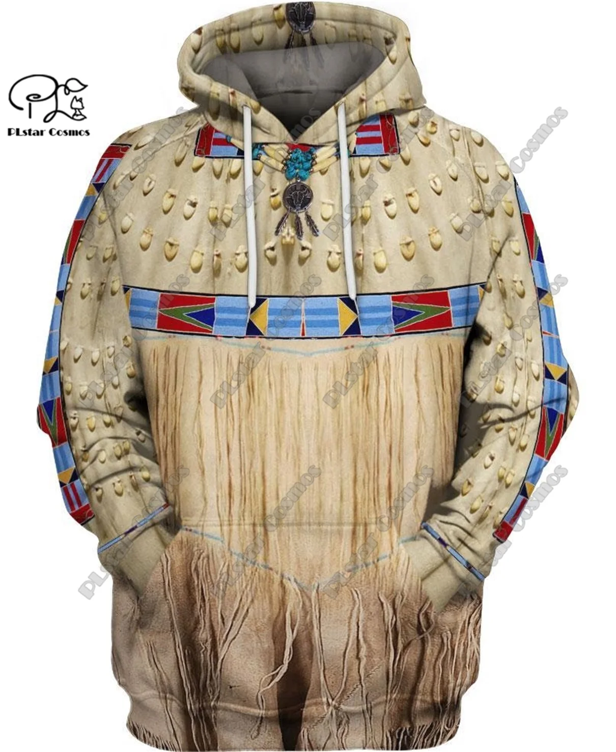 PLstar Cosmos 3D printed retro Aboriginal tribal totem feather pattern casual unisex new hoodie/sweatshirt/zipper hoodie F-20