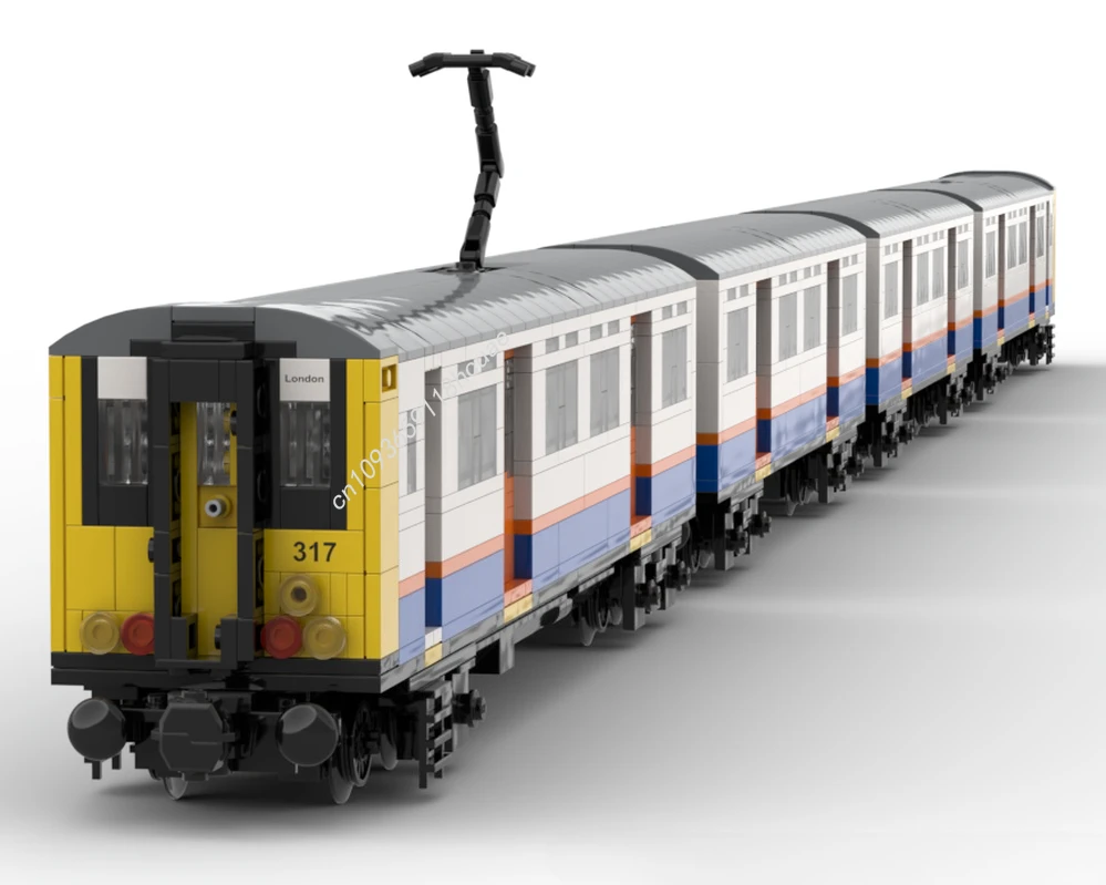 

1822 шт. MOC Class 317 Overground 8 широкий поезд строительные блоки игрушка для подростков для развития терпения и концентрации модель креативная