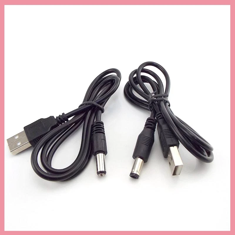 0.8m USB 2.0 Type A Male to DC Plug Power Connector For Small Electronics Devices usb Extension Cable 5.5*2.1mm 5.5*2.5mm Jack