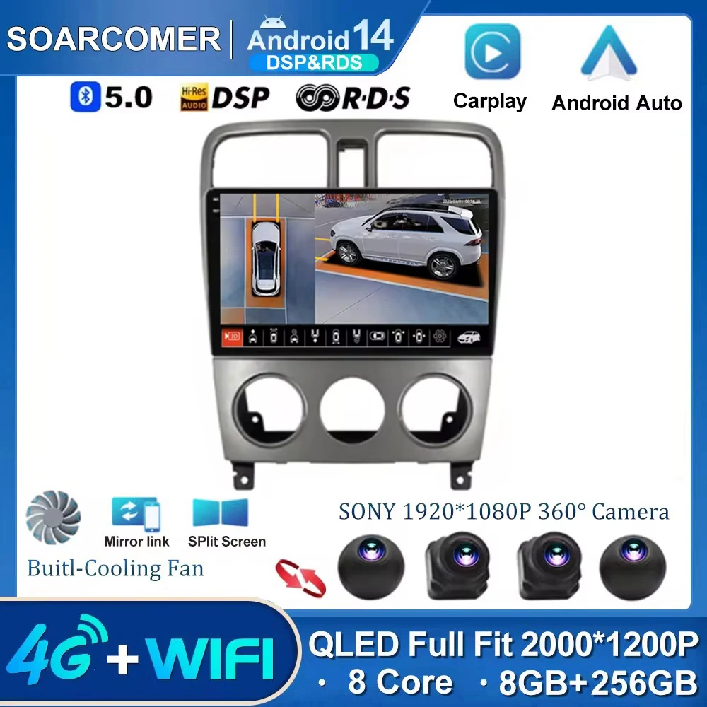 

Android 14 Car Radio For Subaru Forester SG 2002 - 2008 Multimedia Video Player GPS 2din Carplay Auto Stereo BT Tape Recorder