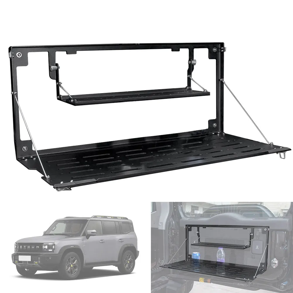 Car Tailgate Storage Rack Folding Table Panel Modification Trunk Storage Rack Expansion Accessories For Chery Jetour Traveler T2