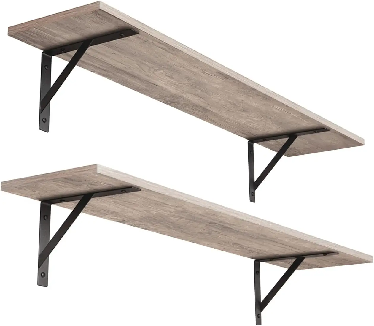 

Long Wall Shelves, 31.5 Inch Wall Mounted Shelves Set of 2, Easy-to-Install, Wall Storage Ledges with Sturdy Metal Brac