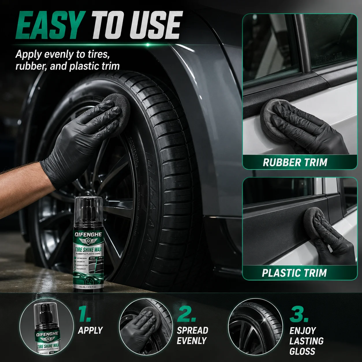 Trim Restorer Plastic - مرطب عميق لتكييف الإطارات والمطاط، معجون
