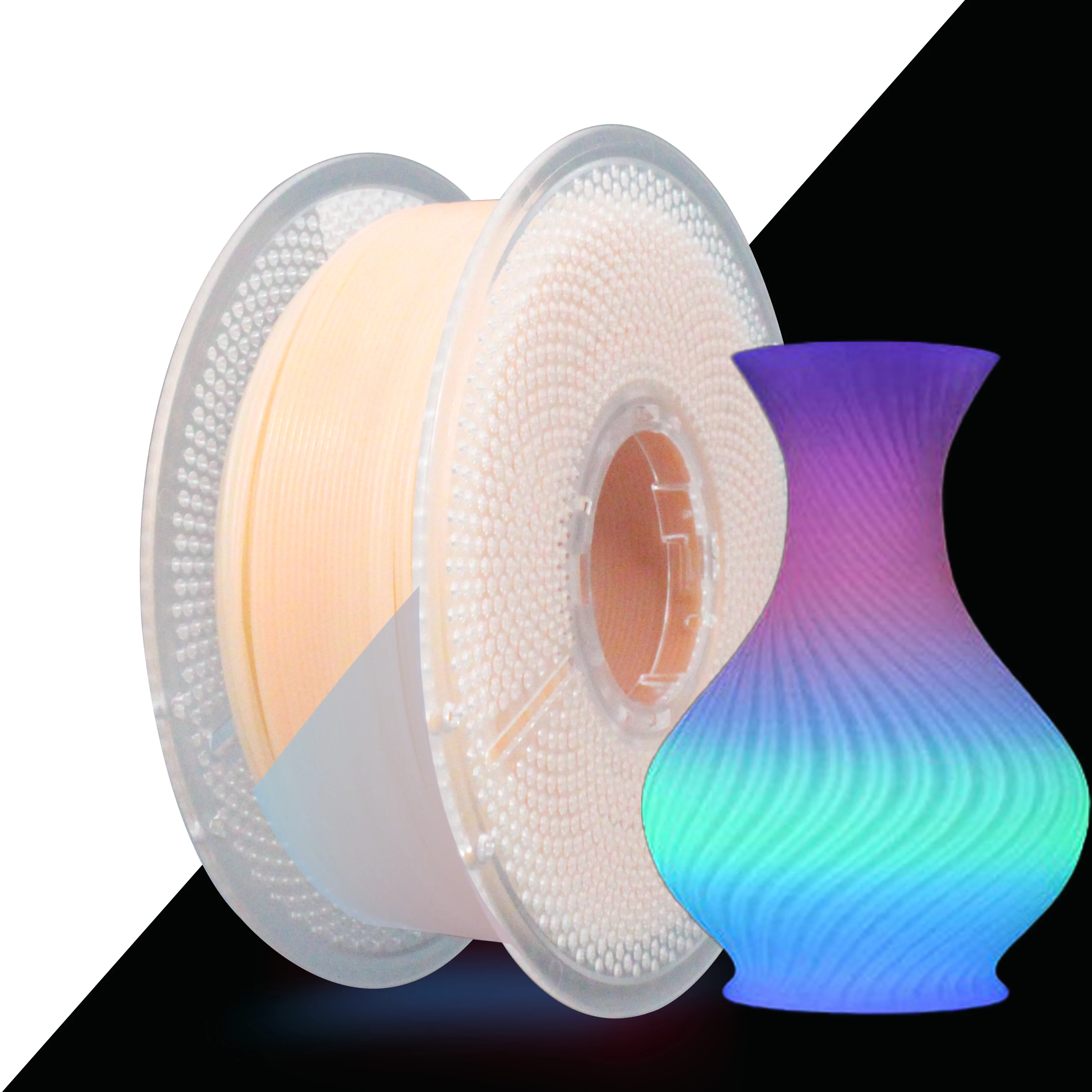 

1 кг ночника PLA, нить для 3D-печати, ночник с радужным градиентом, подходит для 3D-принтера, 1,75 мм +/-0,03 мм, 1 кг (2,2 фунта)