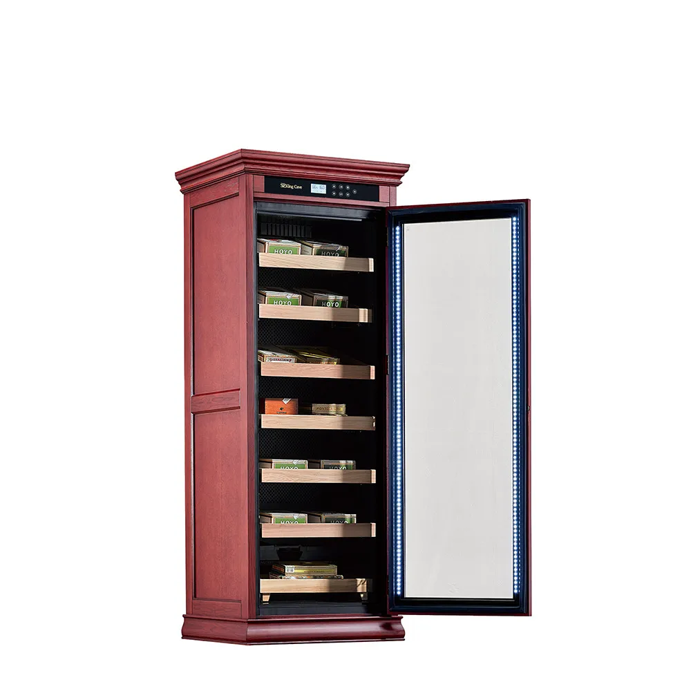 

Oak Wooden Cabinet Electric Storage Cooler Seed Humidifier Cigars Display Cigar Humidor