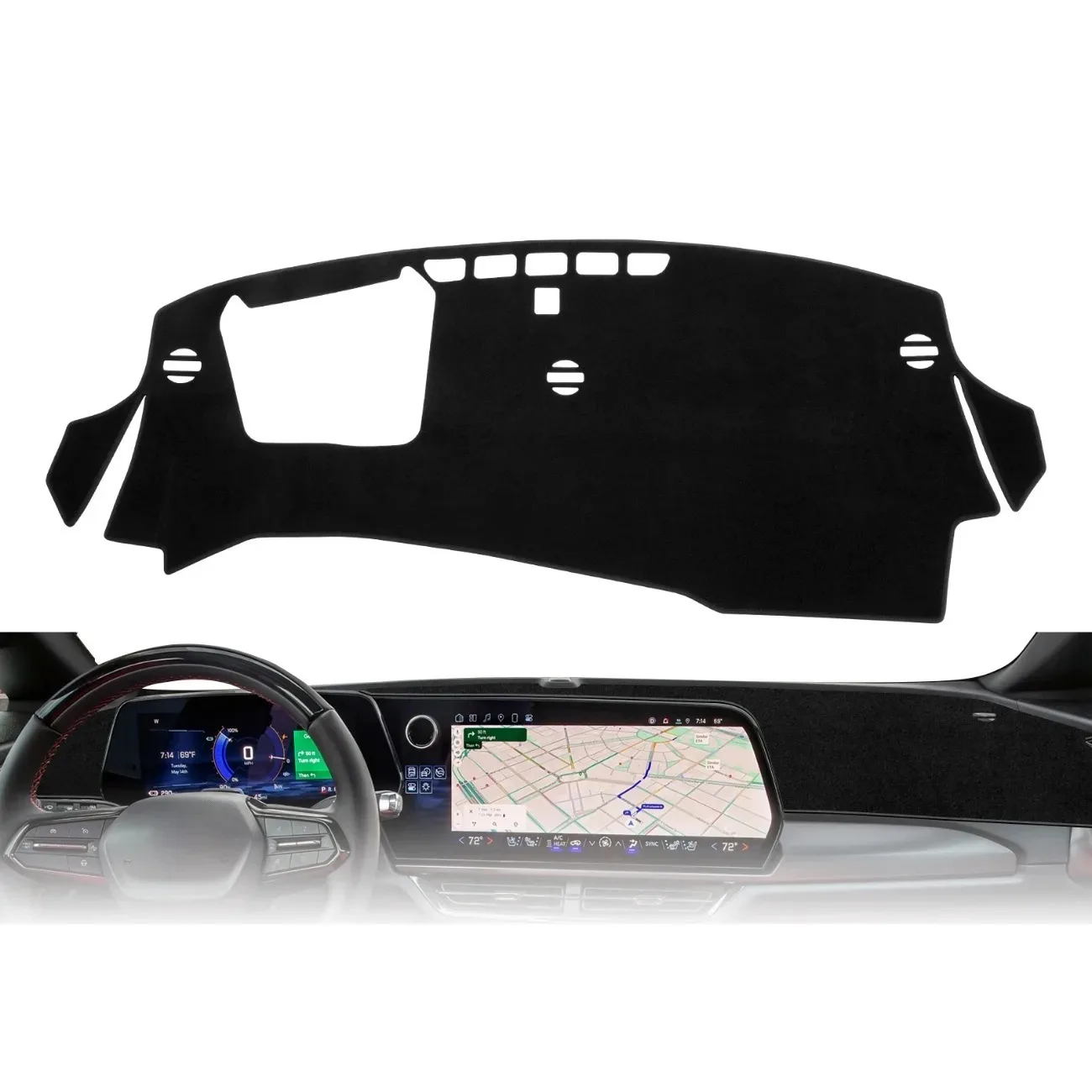 Dashboard Mat For Chevrolet Equinox EV 2024-2026 Dash Mat Sun Shade Anti-UV Carpets Car Accessories