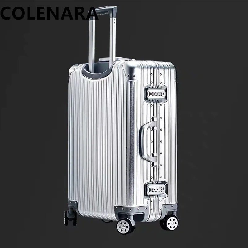 

Чемодан COLENARA из алюминиево-магниевого сплава, 20, 24, 26, 29 дюймов, высококачественный, большой вместимости, для деловых поездок, мужской