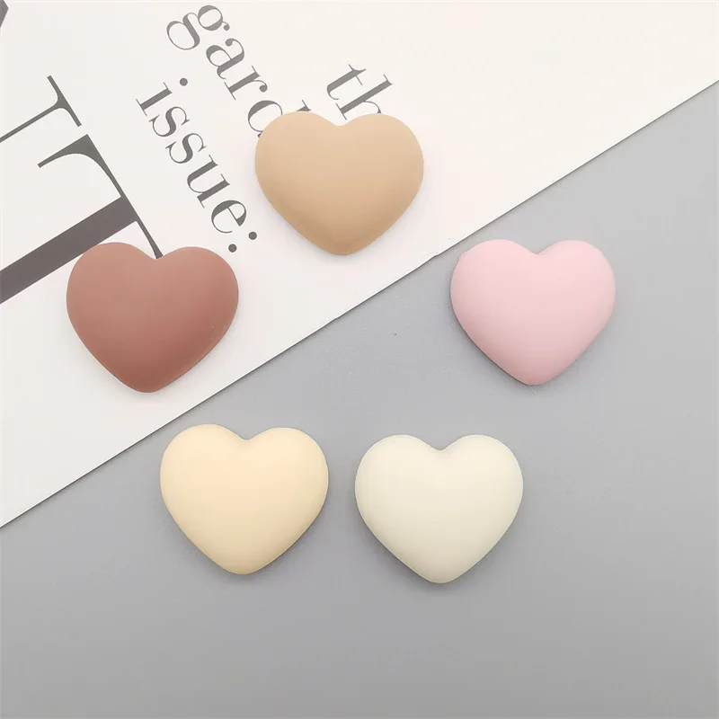 10 Stuks Kawaii Koffie Kleur Liefde Hart Hars Diy Schoenen Hoed Icebox Barrette Mobiele Telefoon Case Plakboek Crème Lijm plat Hars