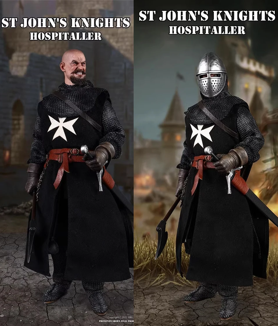 

FIRE PHOENIX FP001 1/6 Die Cast Alloy St John's Hospital Knight 12'' Male Soldier Action Figure Full Set Collectible Model Toys