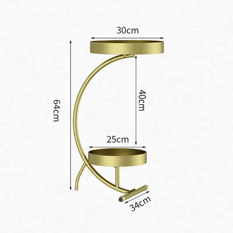 Étagère de Rangement Créative à 2 Niveaux, Technologie de Peinture T1 pour Plantes, Roulement Triangulaire, Lumière de Jardin d\'Nik, Support de Luxe