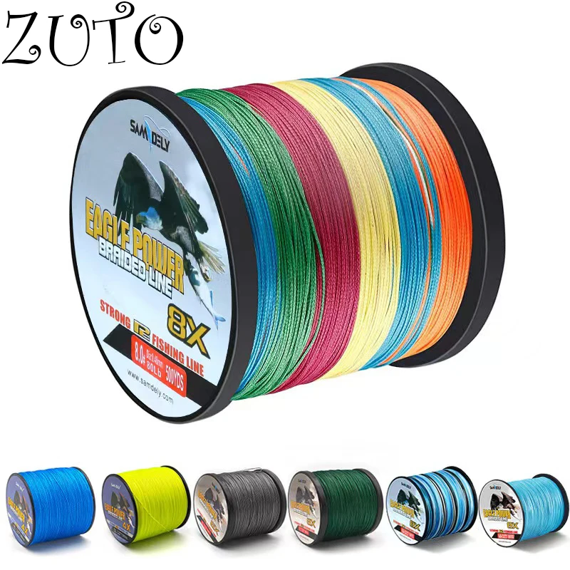 

ZUTO New 9 Strands PE Fishing Line Raid Fishing Line 300M 500M Multifilament Fishing Wire Carp Fishing Line Tool