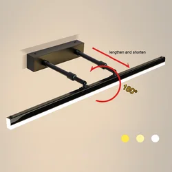 Lámpara LED de pared para espejo, iluminación interior, decoración de dormitorio y sala de estar, 60cm, 80cm, 85 - 265V