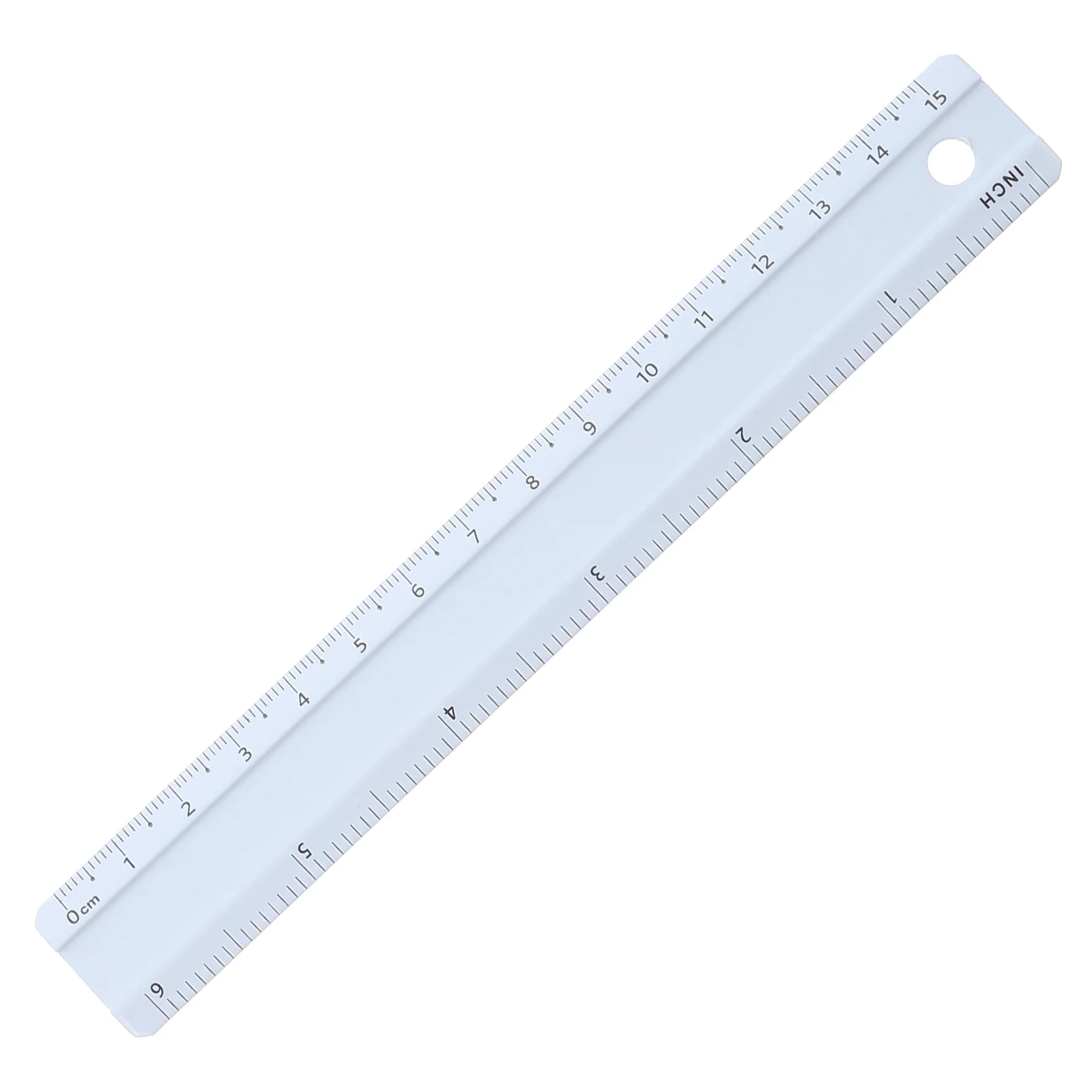 

15Cm Aluminum Alloy Straight Ruler Sturdy Metal Measuring Tool Clear Scale Cm Feet Multiuse Drawing Office Supply Ruler Tool
