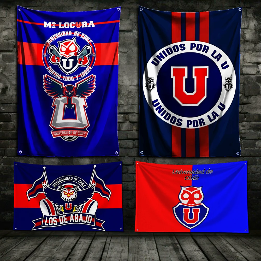 3x5 Ft New Universitys Of Chile football Flag Polyester Digital Printing Banner for Garage Wall Art Door Decoration With Grommet