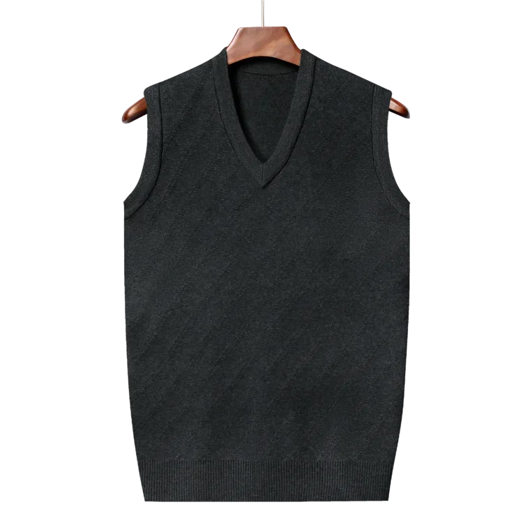 

Mens V-Neck Sleeveless Vest Classic Business Gentleman Knitwear Knitted Waistcoat Sweater Pullover Tank Tops