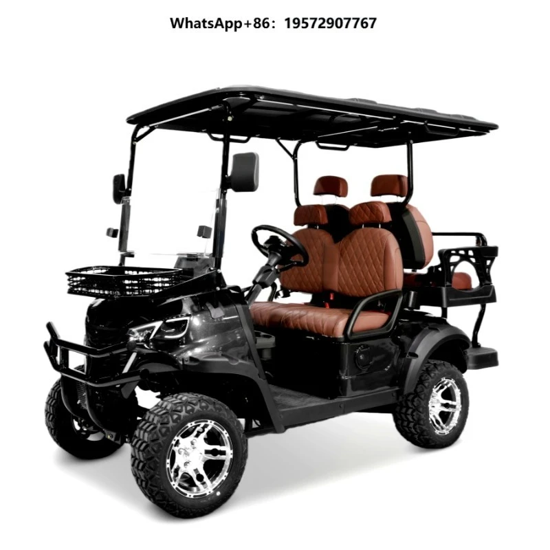 4 Person Electric Golf Cart Spacious Foot Space Multifunctional Vehicle for Campus and Park