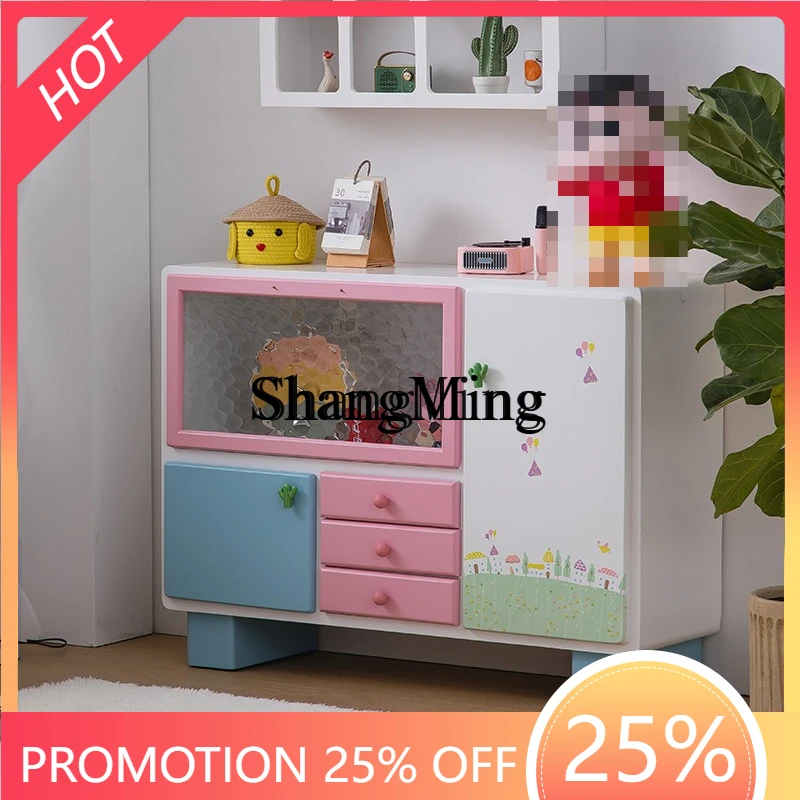 SM  Storage Locker Dopamine Drawer Living Room Porch Display Cabinet Sofa Side Cabinet