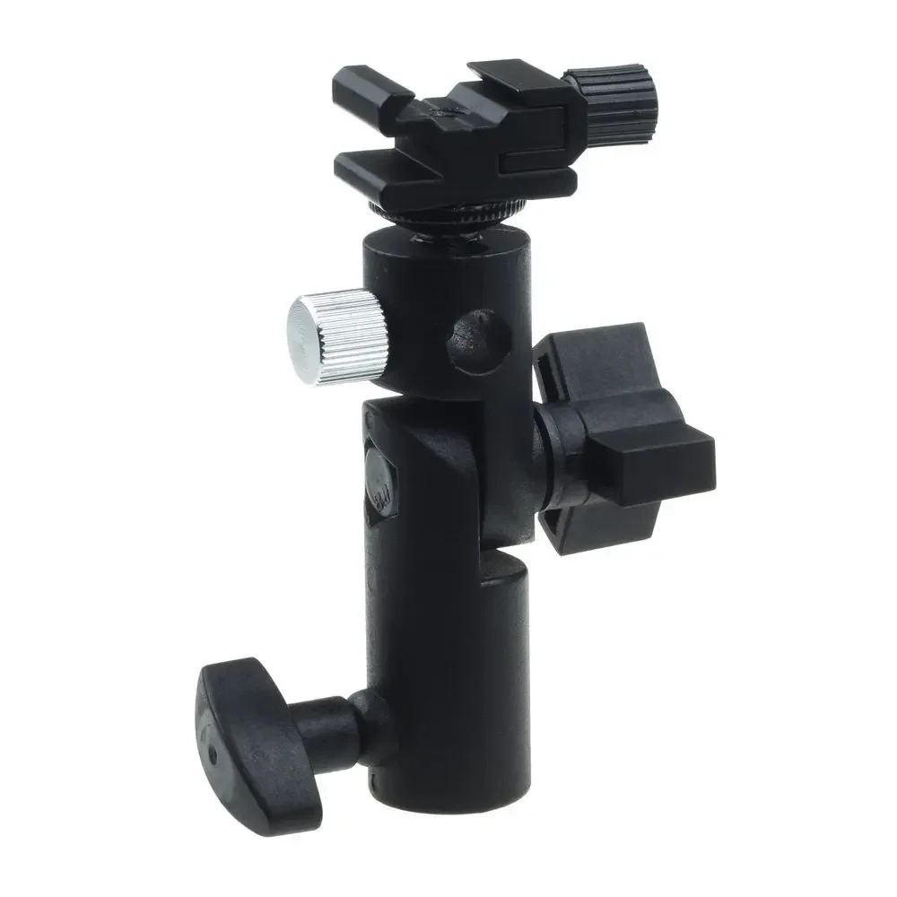 Flash Light Universal Support Stand E Shap Metal Bracket Head E Style Lamp Holder Can Connect Tripod Photography Accessories