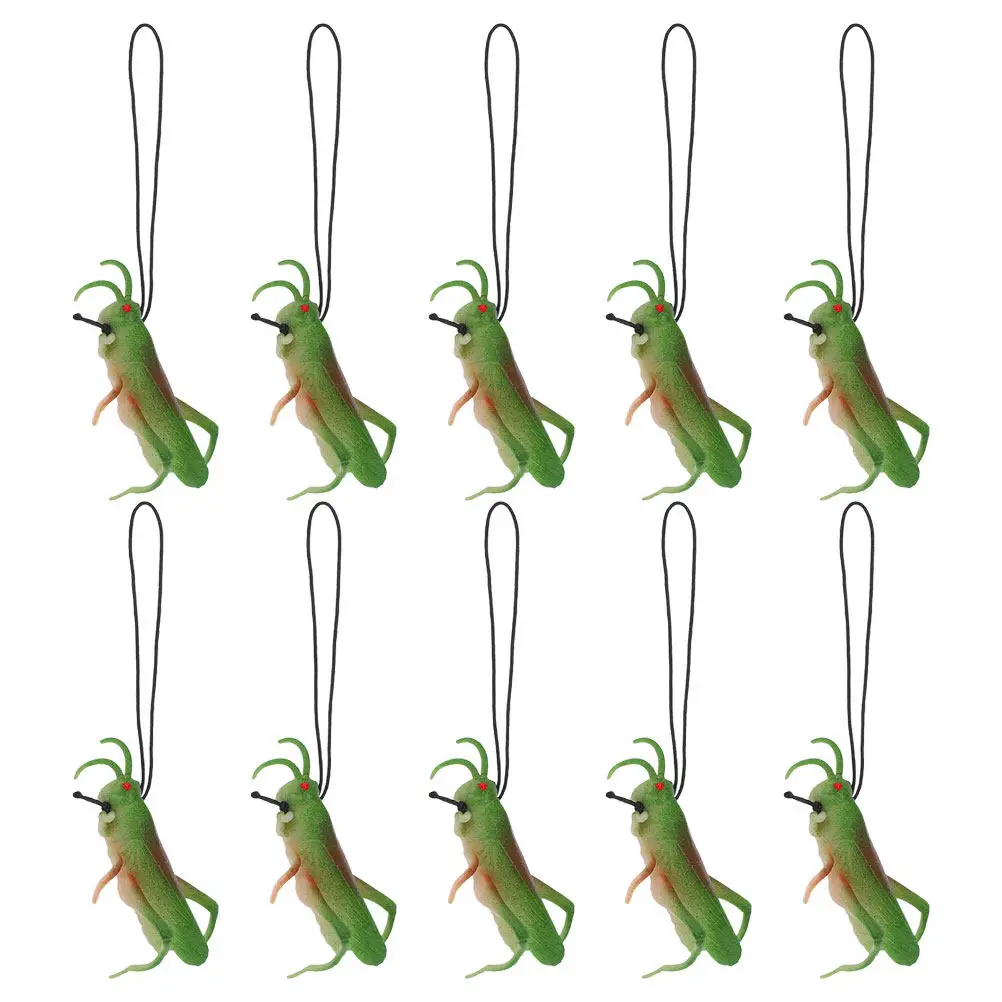 

10 шт. реалистичных фигурок-имитаций кузнечиков из безопасного TPR, фигурки животных, сувениры для вечеринок, настольные украшения, развивающие интерактивные игрушки